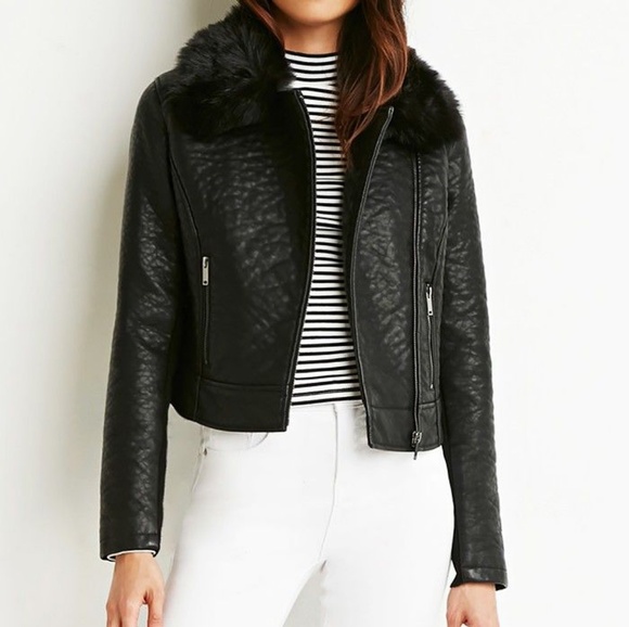 Forever 21 Jackets & Blazers - ❤️ Faux Leather Bomber Jacket NWOT